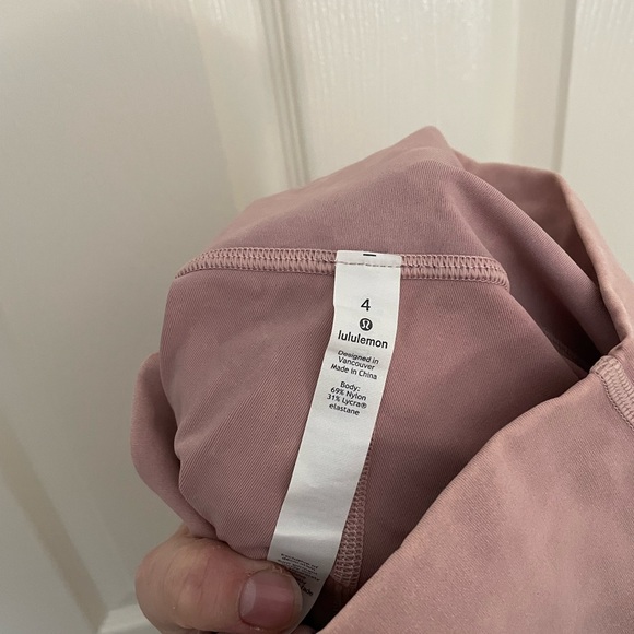 Lululemon Wunder Under High Rise Tight Snow Washed 28" Leggings Pink Size 4 - Picture 5 of 5